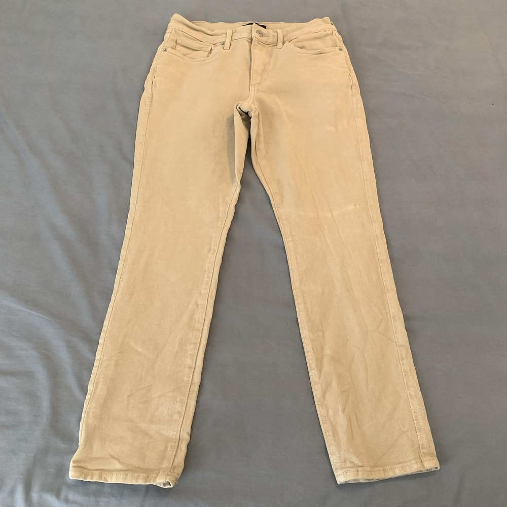 Banana Republic Girlfriend Mid-Rise Jeans Womens 4 Beige Light Wash Straight